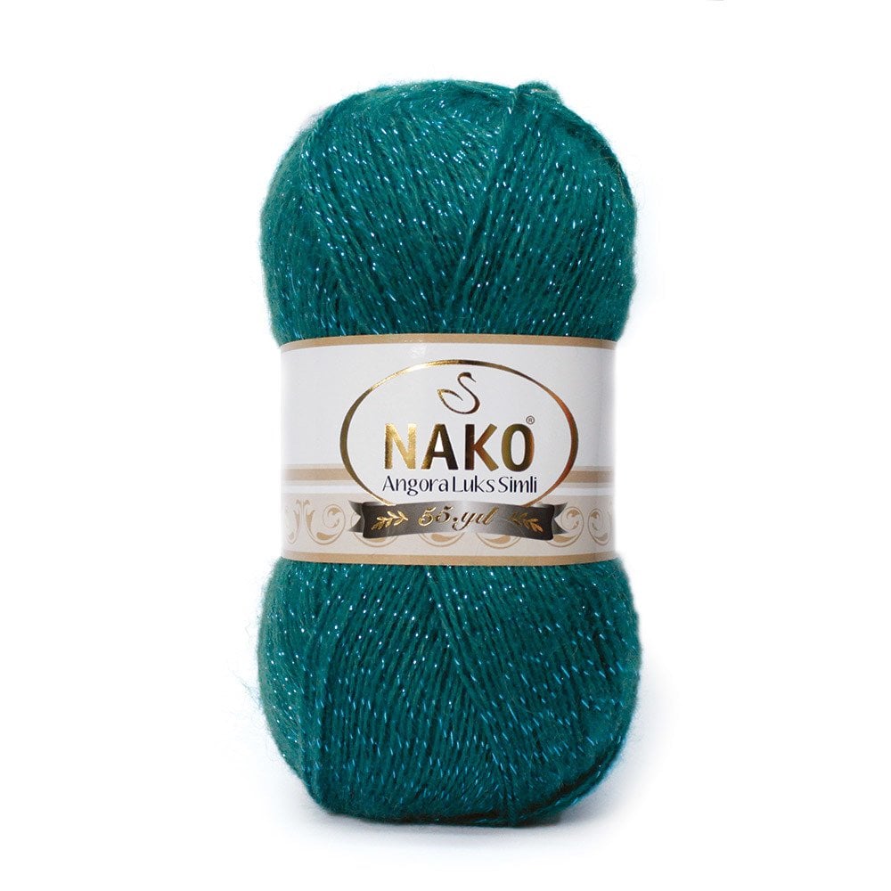 Nako Angora Luks simli, glitter, crochet knit yarn, Hobby Shopy