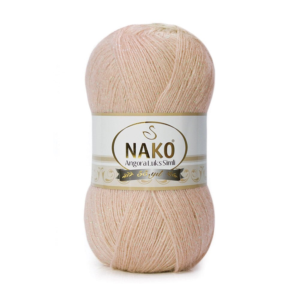Nako Angora Luks simli, glitter, crochet knit yarn, Hobby Shopy