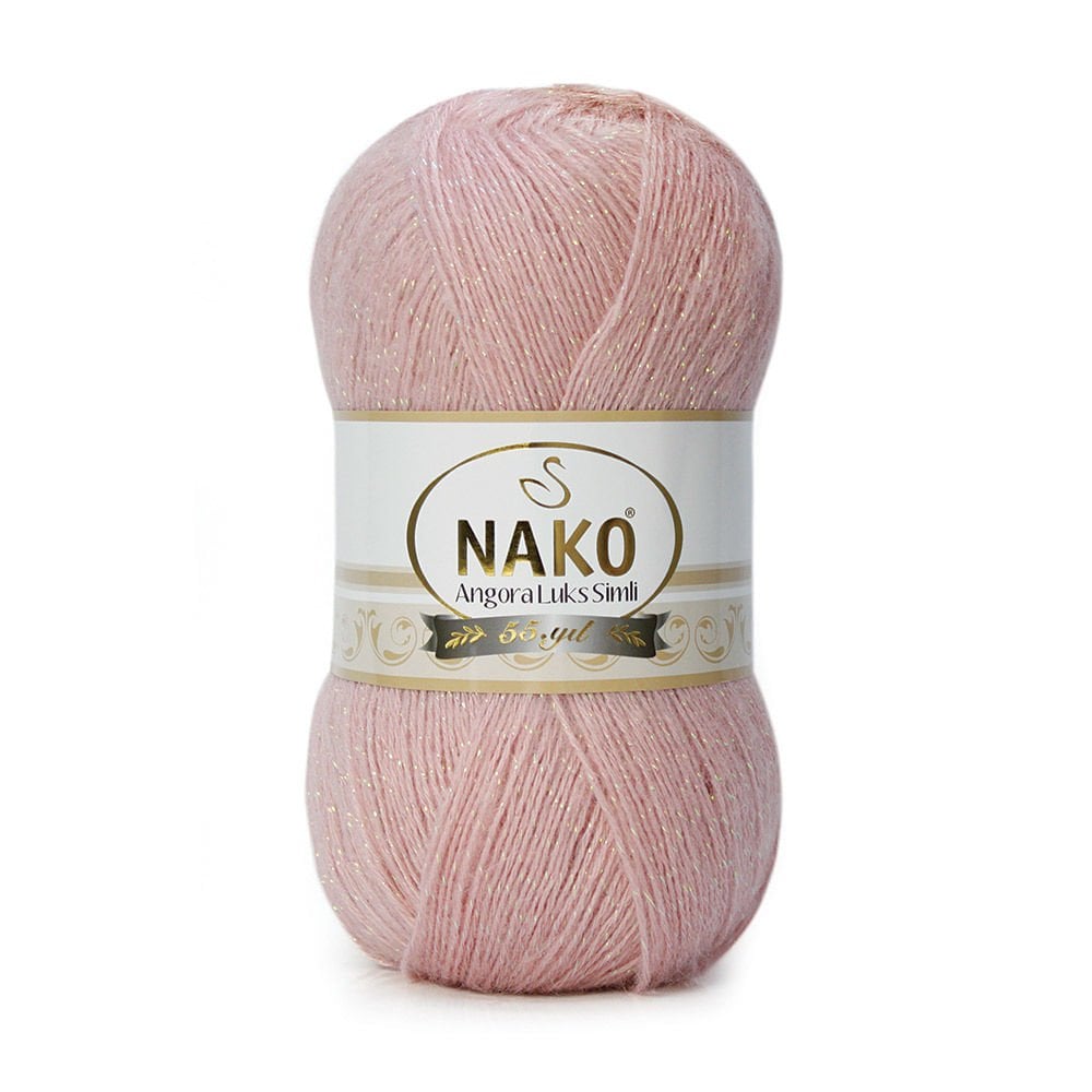 Nako Angora Luks simli, glitter, crochet knit yarn, Hobby Shopy