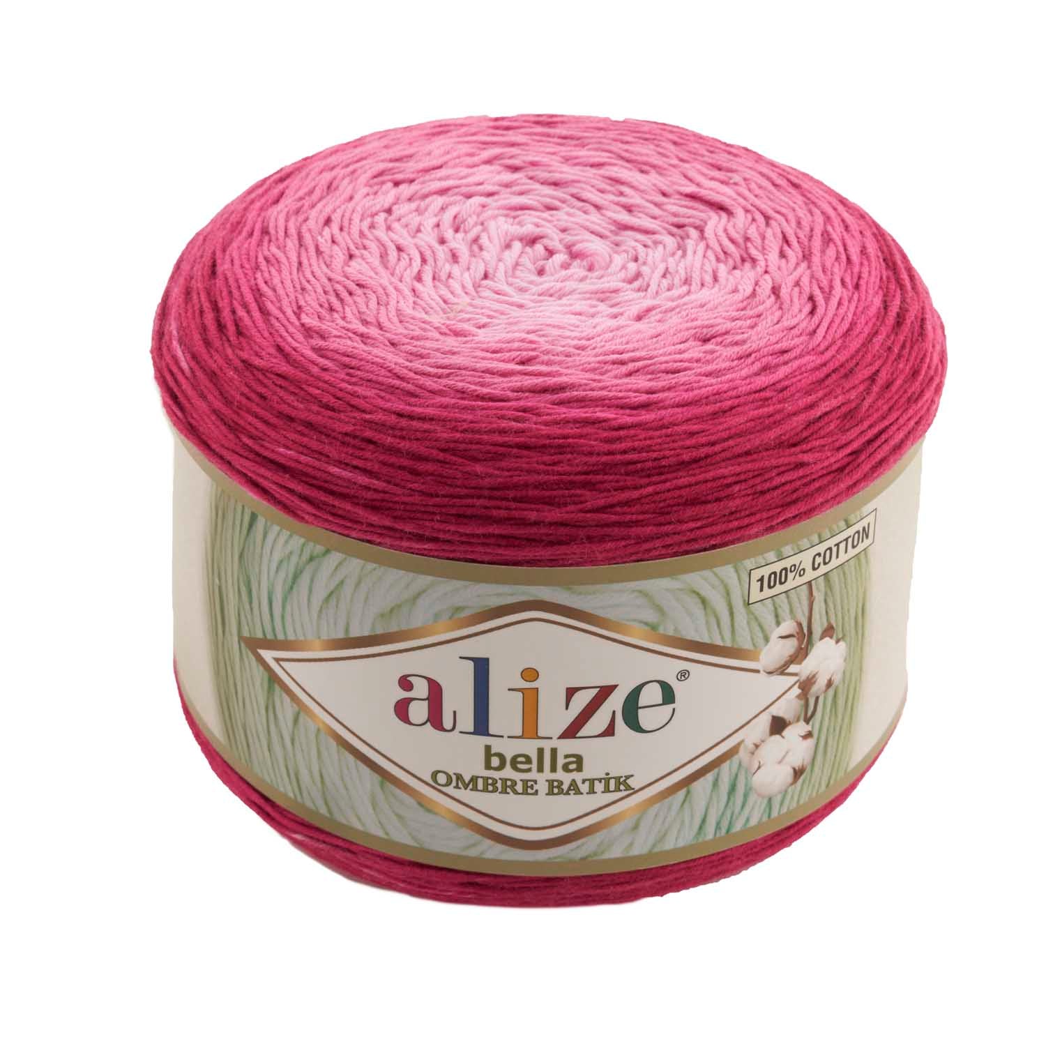 Alize Bella Ombre Batik 7405 Cake Yarn, Cotton, Hand hnitting, Crochet, Hobby Shopy