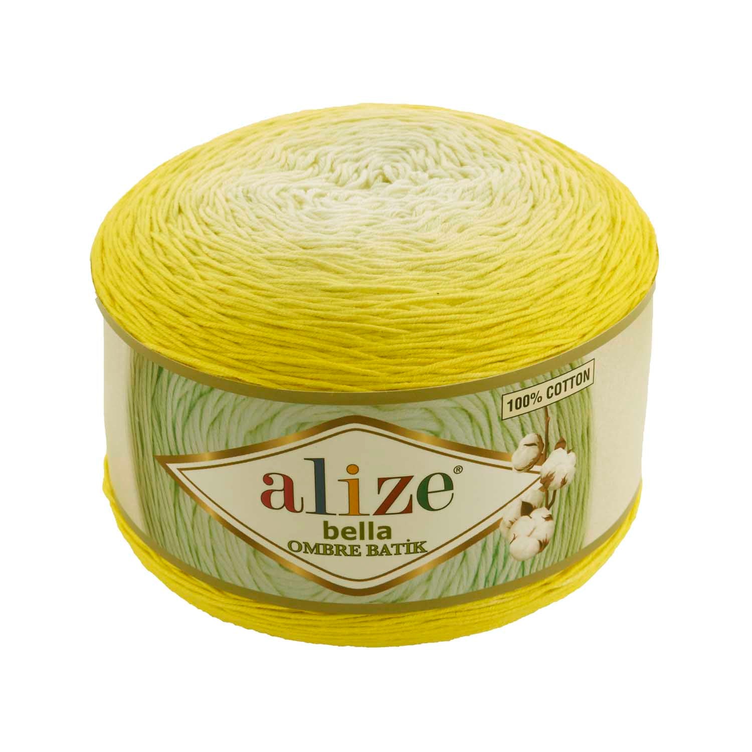Alize Bella Ombre Batik 7414 Cake Yarn, Cotton, Hand hnitting, Crochet, Hobby Shopy