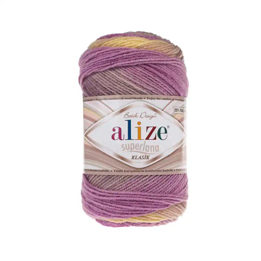 Alize Superlana Klasik Batik Yarn, Crochet, knitting, hobbyshopy