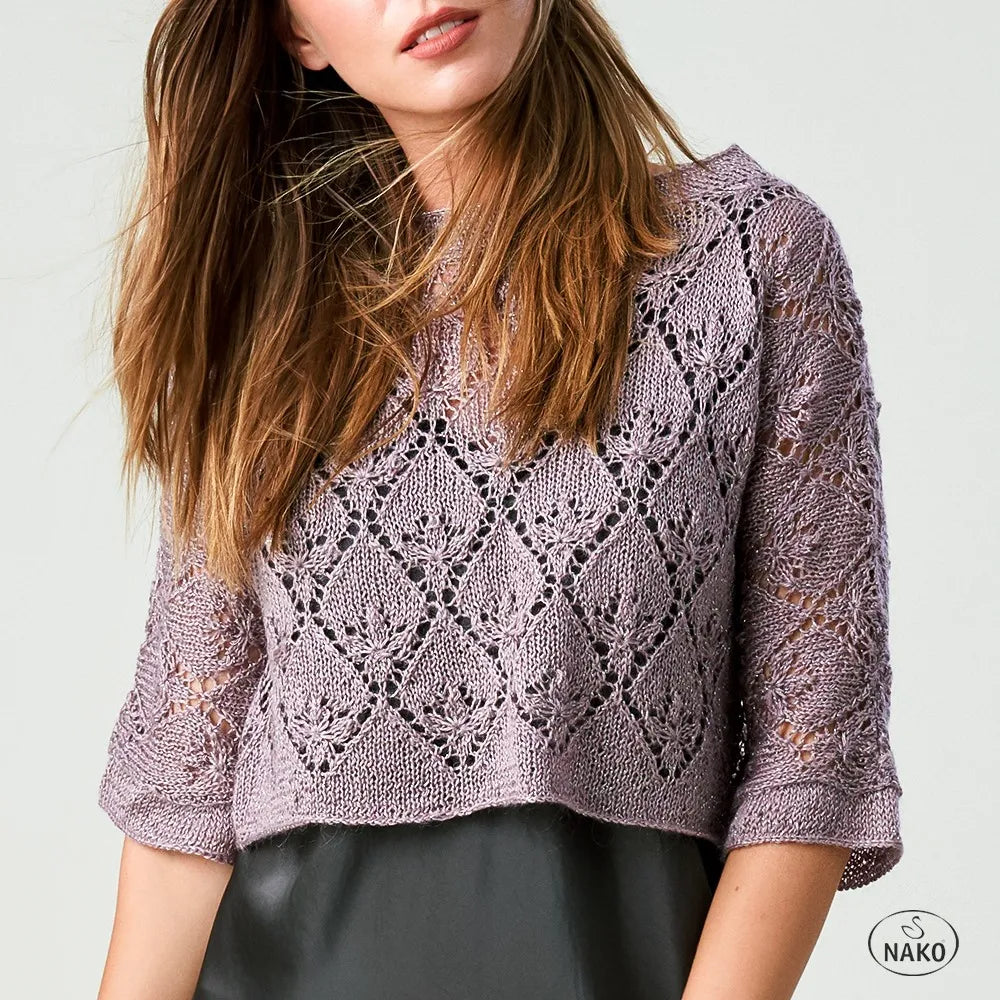 Nako Angora Luks simli, glitter, crochet knit yarn, Hobby Shopy