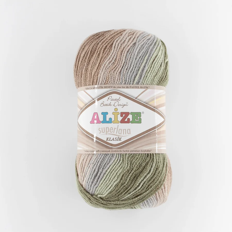 Alize Superlana Klasik Batik Yarn, Crochet, knitting, hobbyshopy
