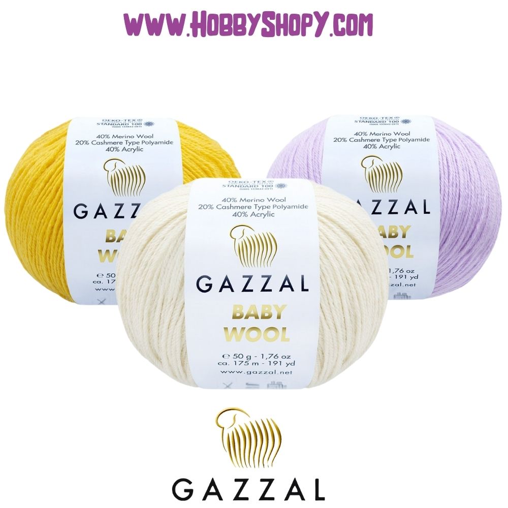 Gazzal Baby Wool Yarn, Crochet, knitting, hobby shopy