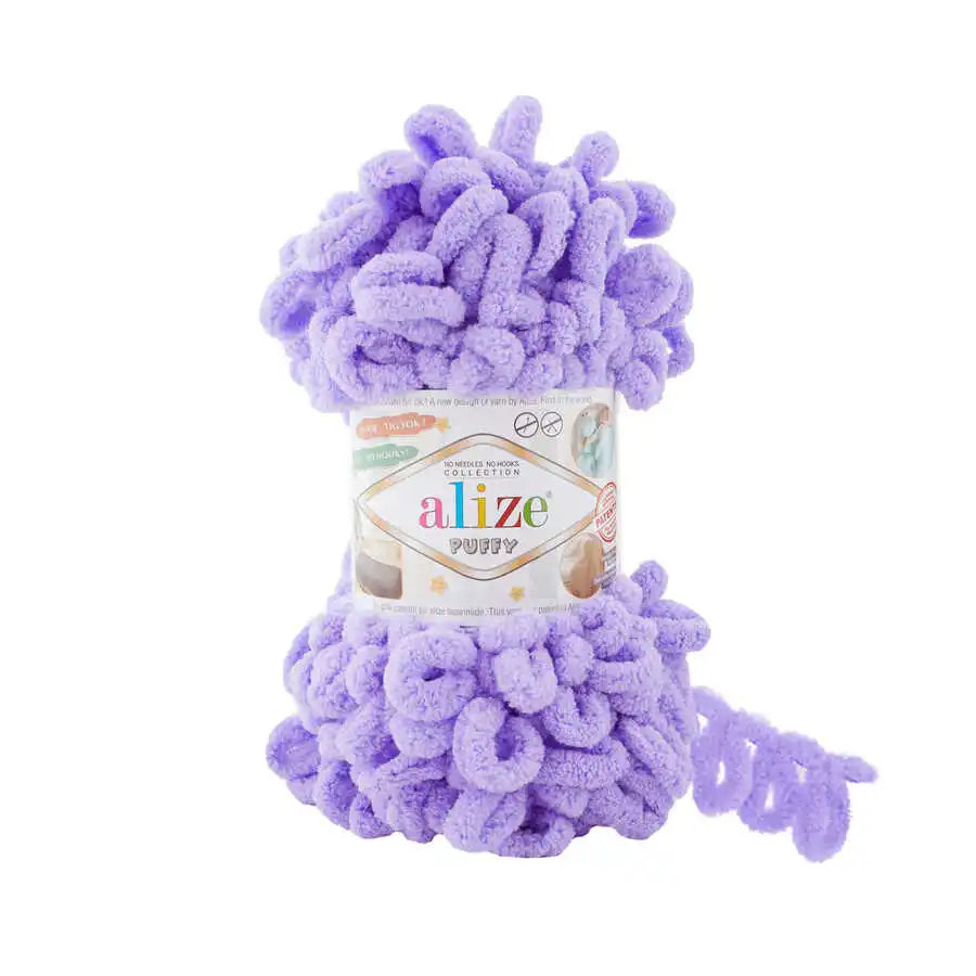 Alize Puffy Yarn, Finger Knitting