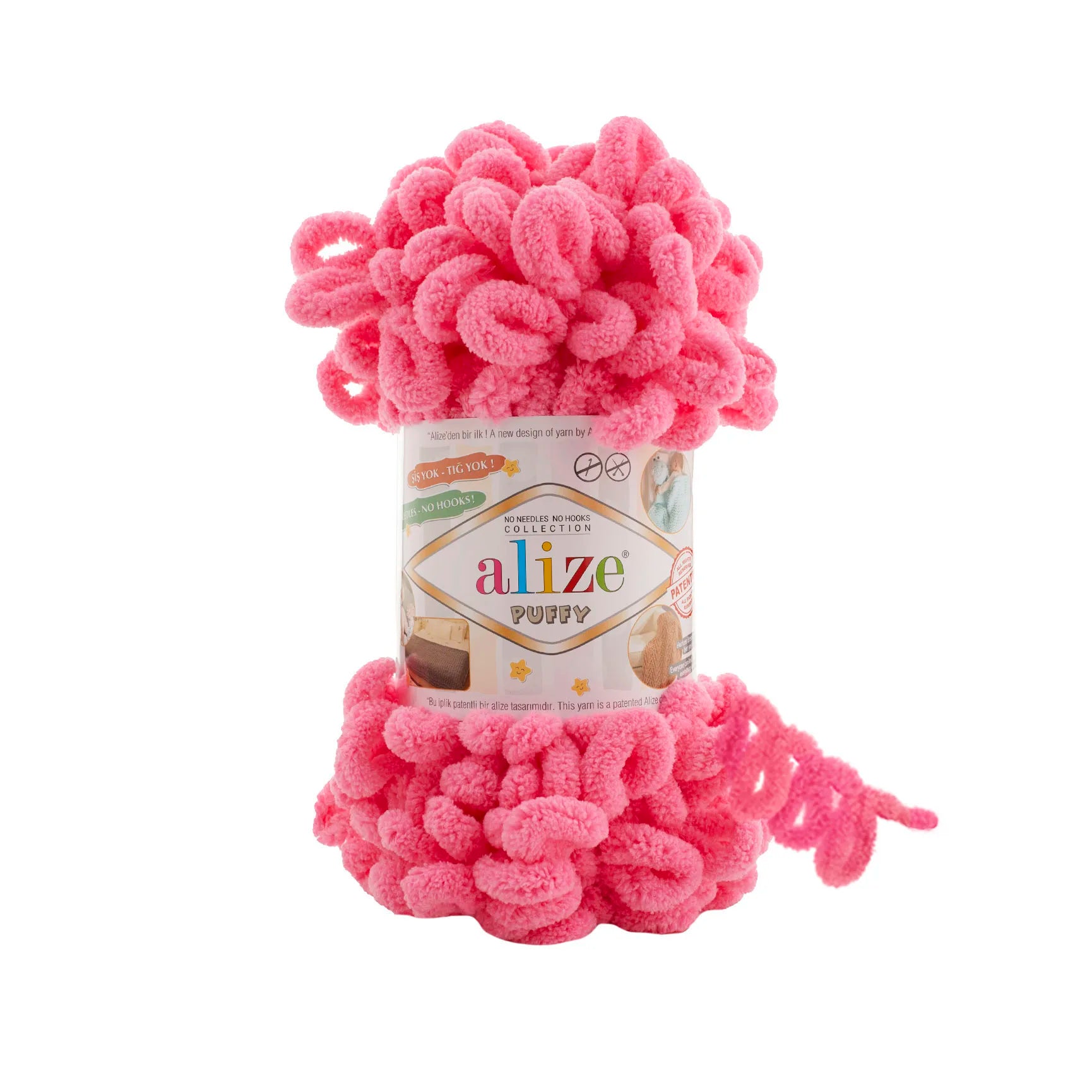 Alize Puffy Yarn, Finger Knitting