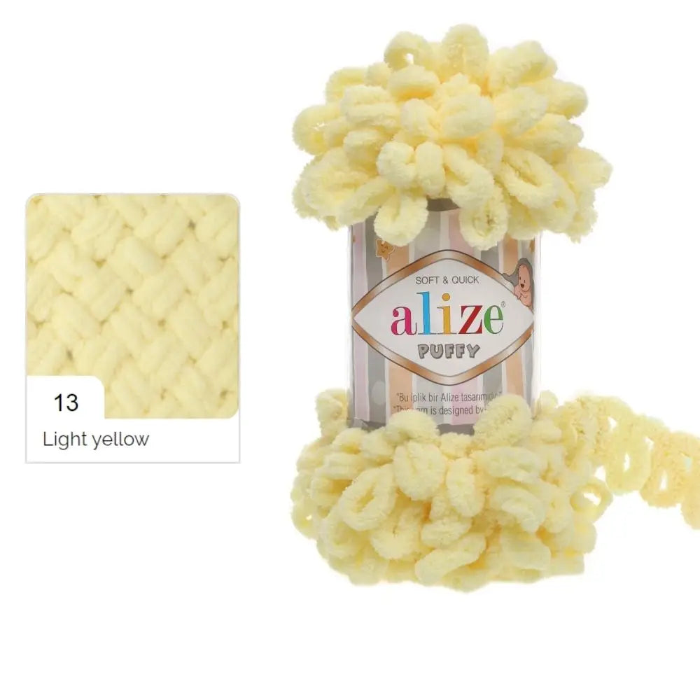 Alize Puffy Yarn, Finger Knitting