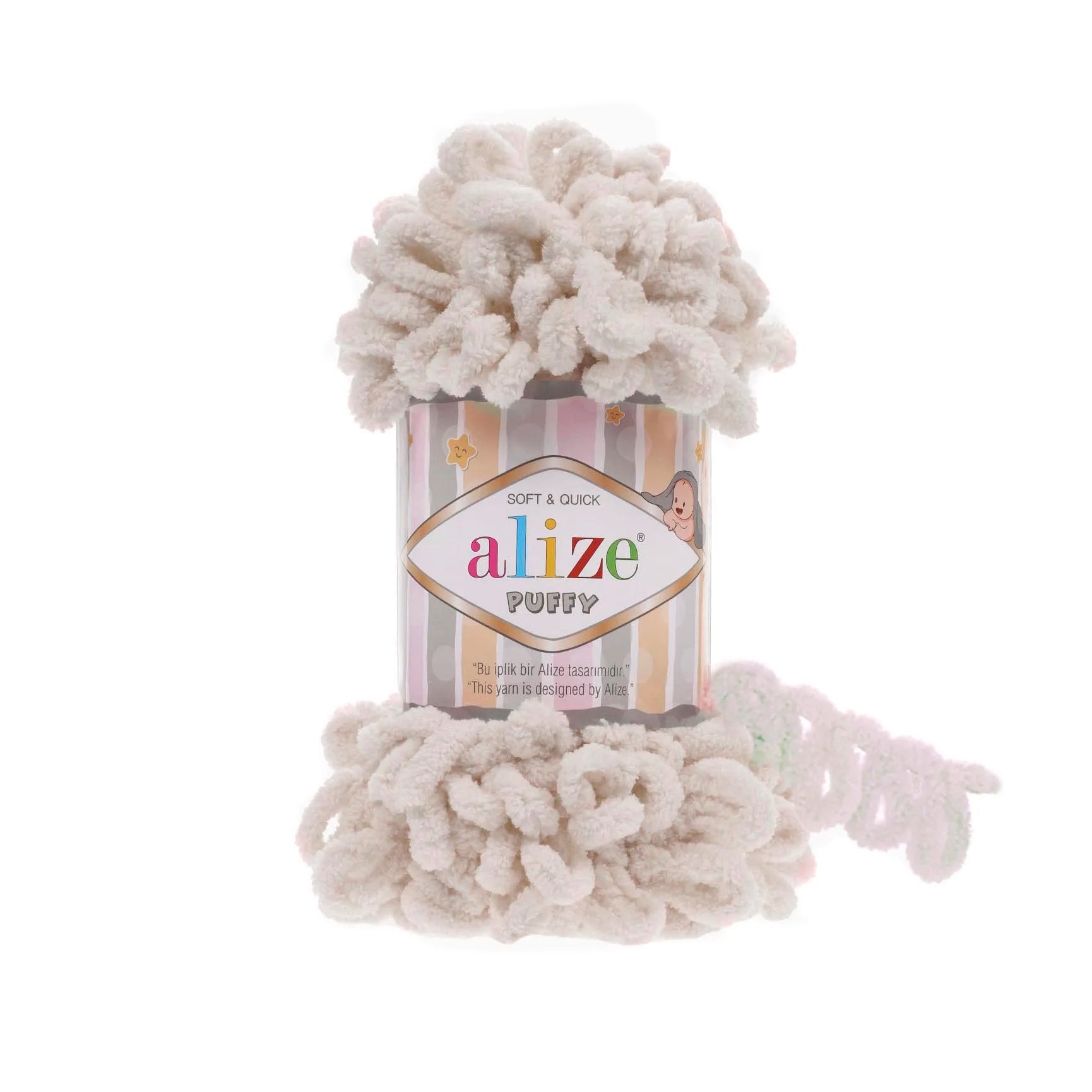 Alize Puffy Yarn, Finger Knitting