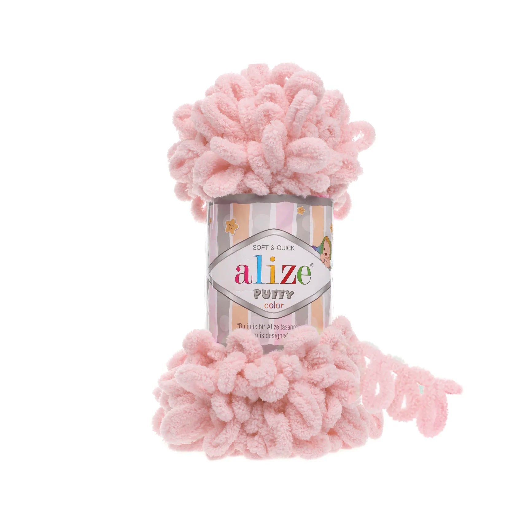 Alize Puffy Yarn, Finger Knitting