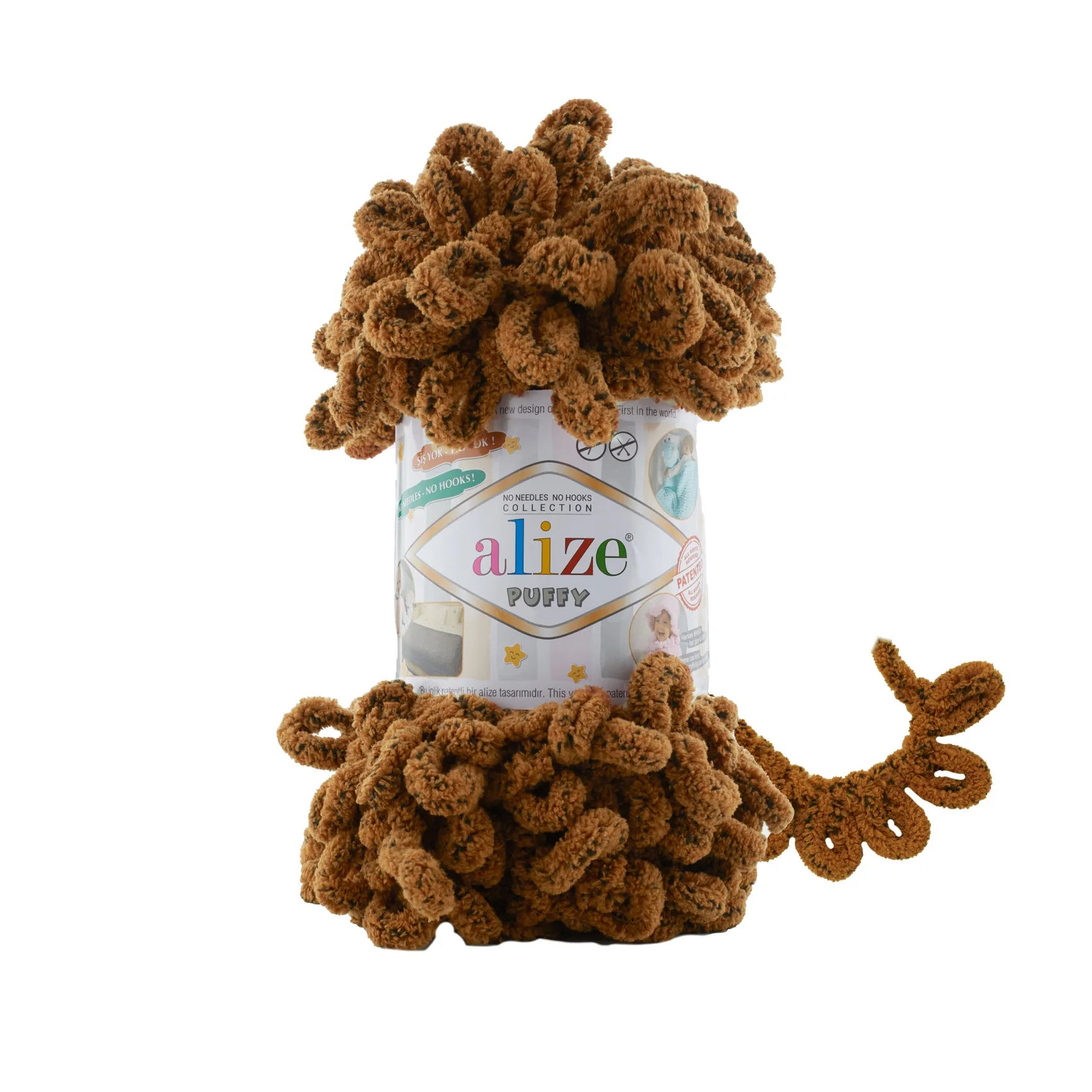 Alize Puffy Yarn, Finger Knitting