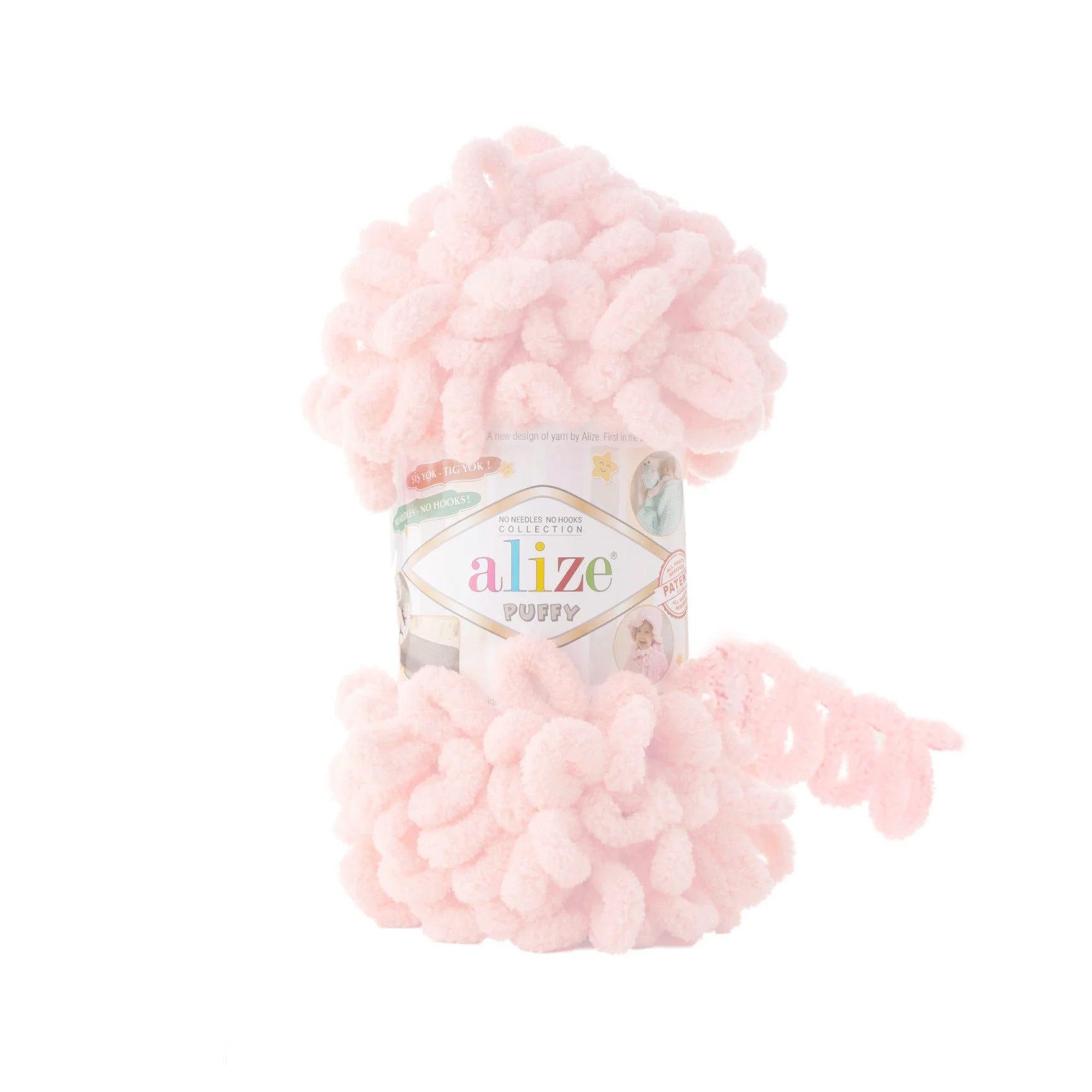 Alize Puffy Yarn, Finger Knitting